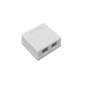 Caja De Pared Con 2 Puertos, Incluye 2 Jacks Stp Cat5E Keystone