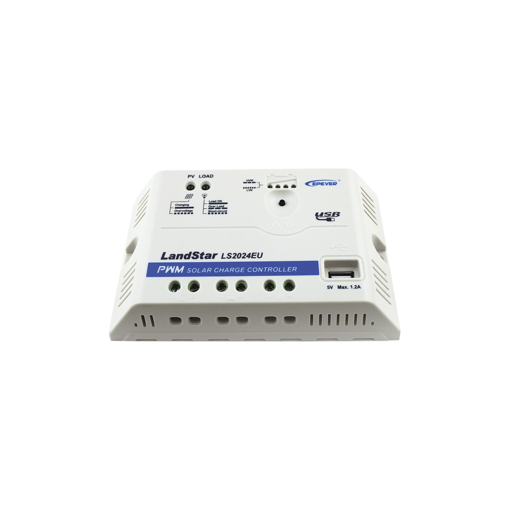CONTROLADOR SOLAR PWM 12/24 V 20 A, SALIDA USB MODELO: LS-2024-EU