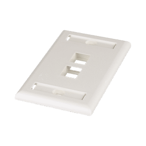 PLACA DE PARED VERTICAL, SALIDA PARA 2 PUERTOS KEYSTONE, CON ESPA