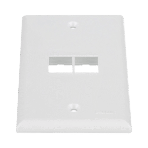 Placa De Pared Vertical, Salida Para 2 Puertos Keystone, Color Bl