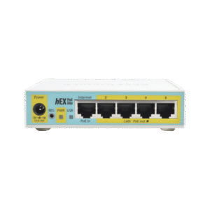 (HEX POE LITE) ROUTERBOARD, 5 PUERTOS FAST ETHERNET, 4 CON POE PA