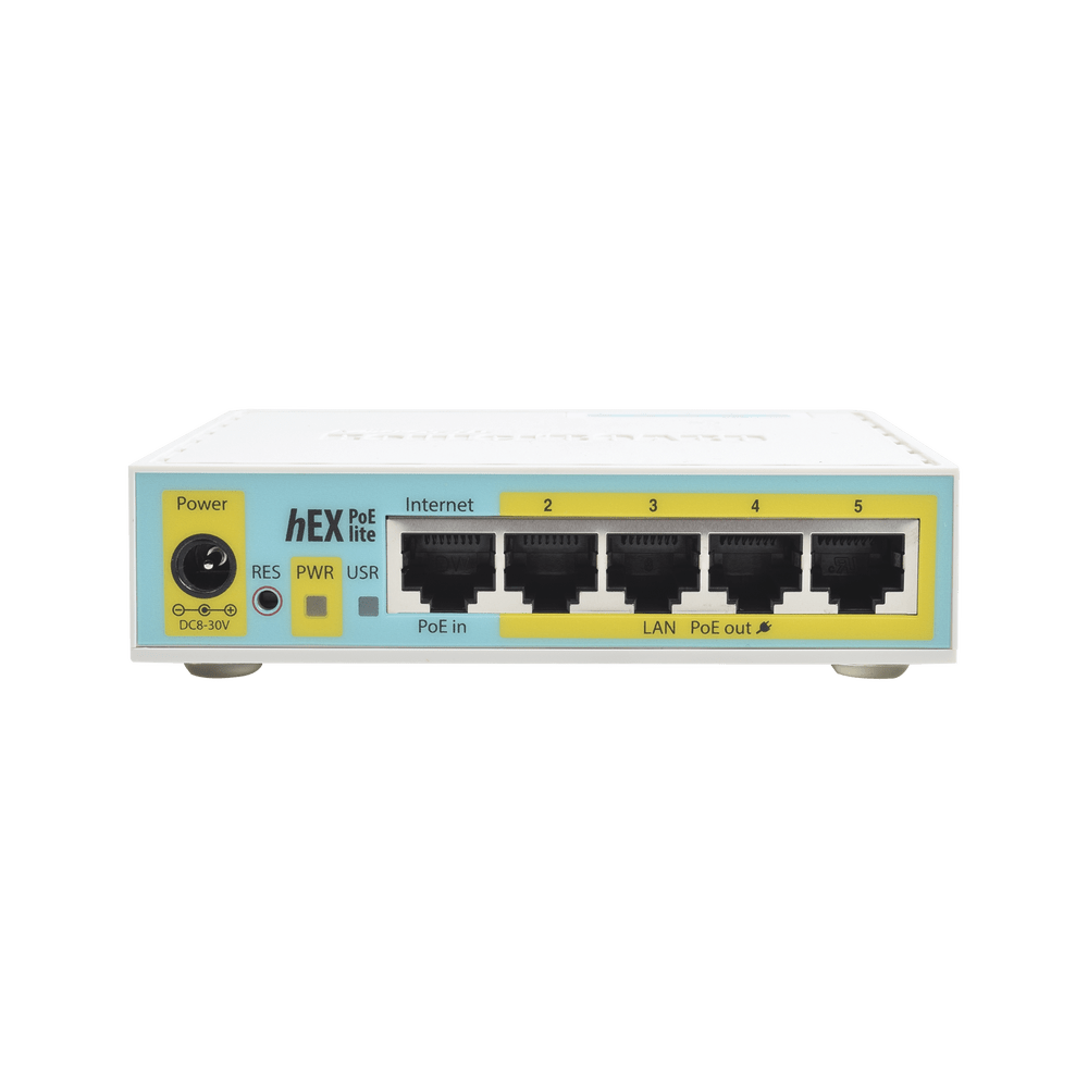 (HEX POE LITE) ROUTERBOARD, 5 PUERTOS FAST ETHERNET, 4 CON POE PA