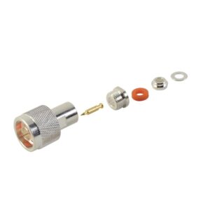 Conector N Macho De Rosca Para Rg-58/U, Rg-142/U, Plata/ Oro/ Tef