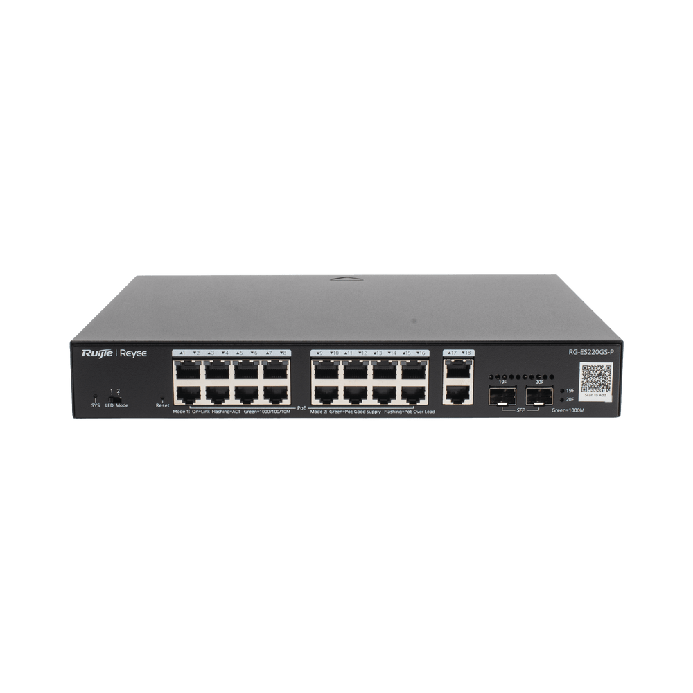 SWITCH POE L2 ADMINISTRABLE EN LA NUBE DE 20 PUERTOS GIGABIT, 16