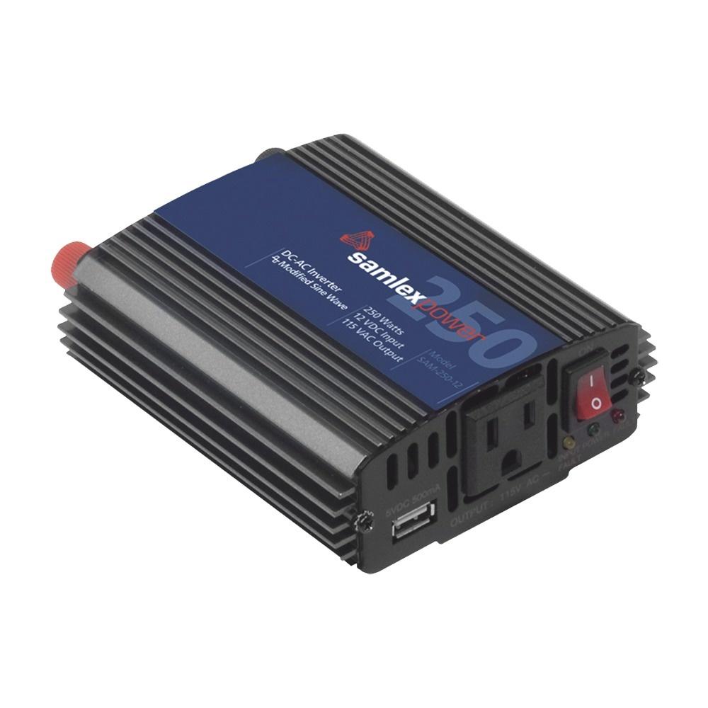 INVERSOR DE CORRIENTE (CD-CA) POTENCIA NOMINAL 250 W, ENT:12VCD,