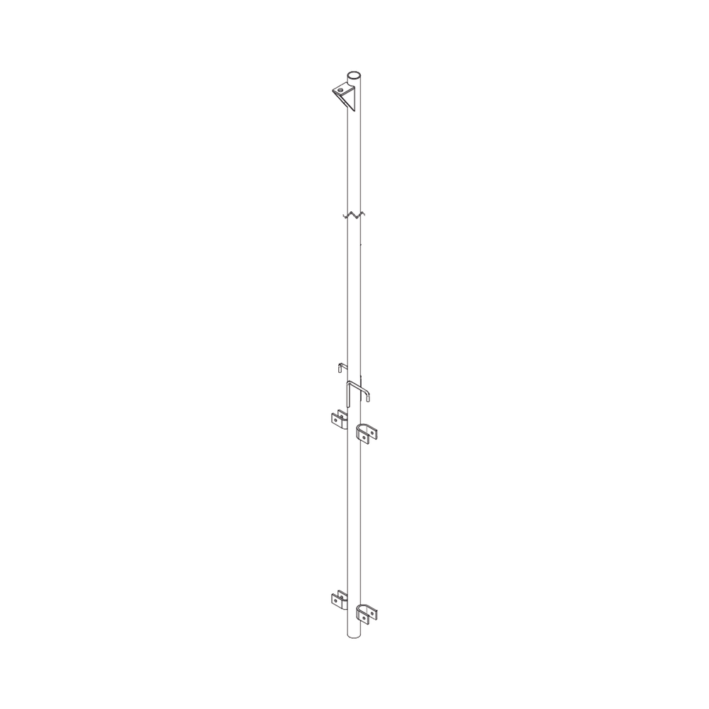 Pluma De Aluminio De 4 Metros Ced.40 Para Instalación De Tramos S