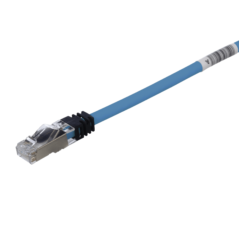 PATCH CORD CAT6A, BLINDADO S/FTP, CM/LS0H, 3M, COLOR AZUL MODELO: