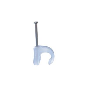 GRAPA PARA CABLE REDONDO DE 5MM COLOR TRANSPARENTE (100PZS) (3102