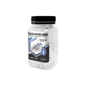 Bote Con 100 Plugs Pass Through Rj45 Cat6 Sin Blindaje, Chapado D