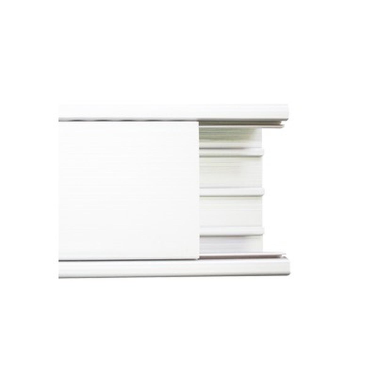 Canaleta Con Tapa En Color Blanco De Pvc Auto Extinguible 100 X 5
