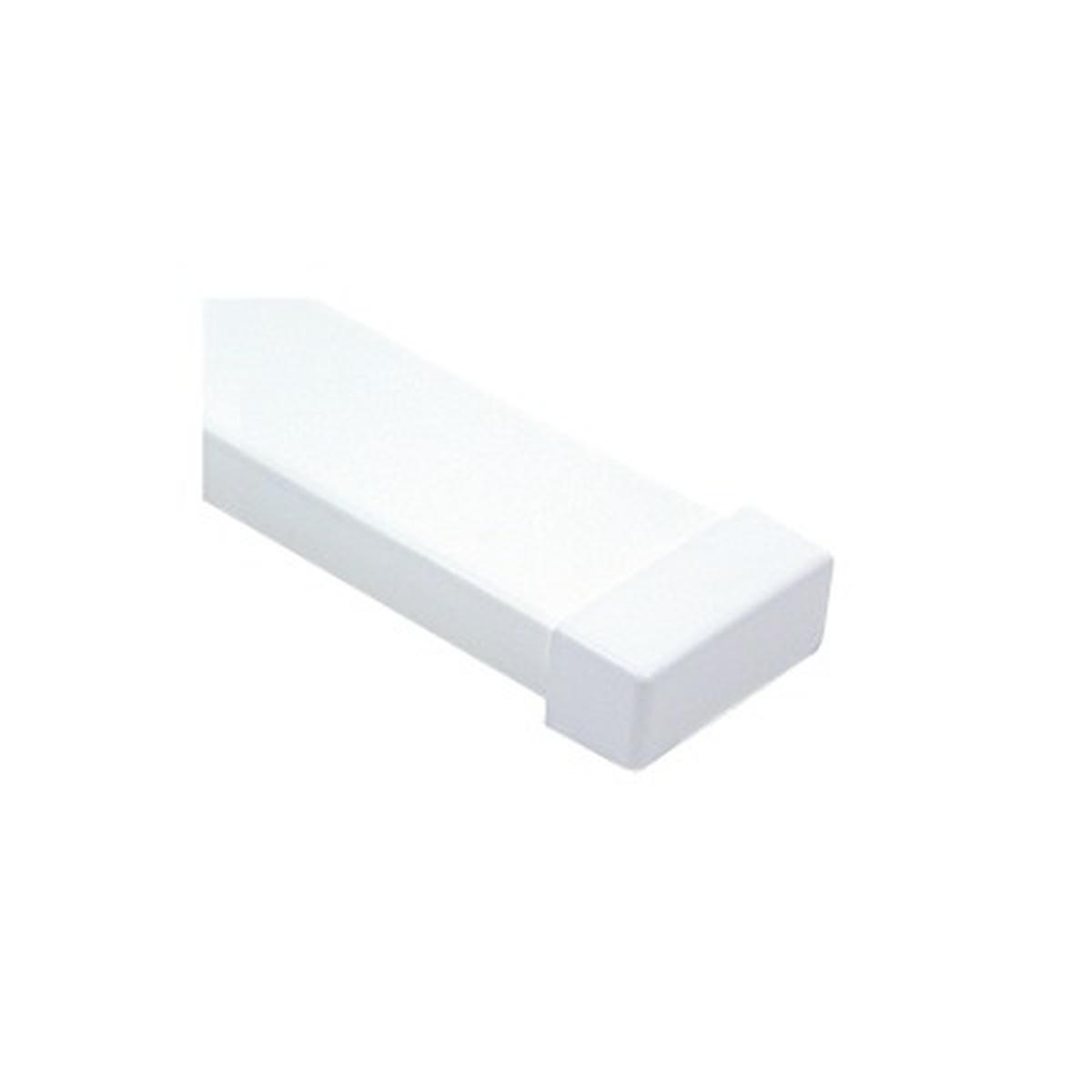TAPA FINAL BLANCA DE PVC AUTO EXTINGUIBLE, PARA CANALETA PT48 (61
