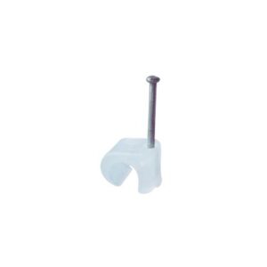 Grapa Para Cable Redondo De 7Mm Color Transparente (100Pzs) (3103