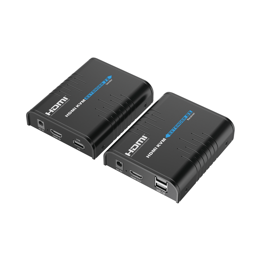 KIT EXTENSOR KVM ( TECLADO, VIDEO, MOUSE ) HDMI 1080P @ 60 HZ, 12