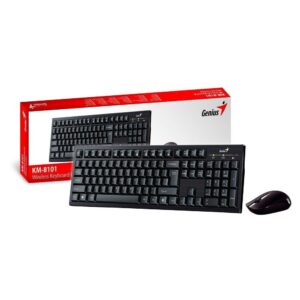 COMBO TECLADO + MOUSE GENIUS KM-8101 INALAMBRICO NEGRO MODELO: 31
