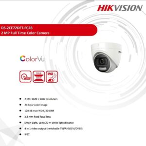 Camara Turbo 1080P Turret F2.8Mm 0.0005Lux Color Vu Luz Bl