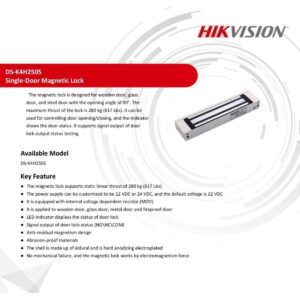 Cerradura Magnetica Para Una Puerta Hikvision