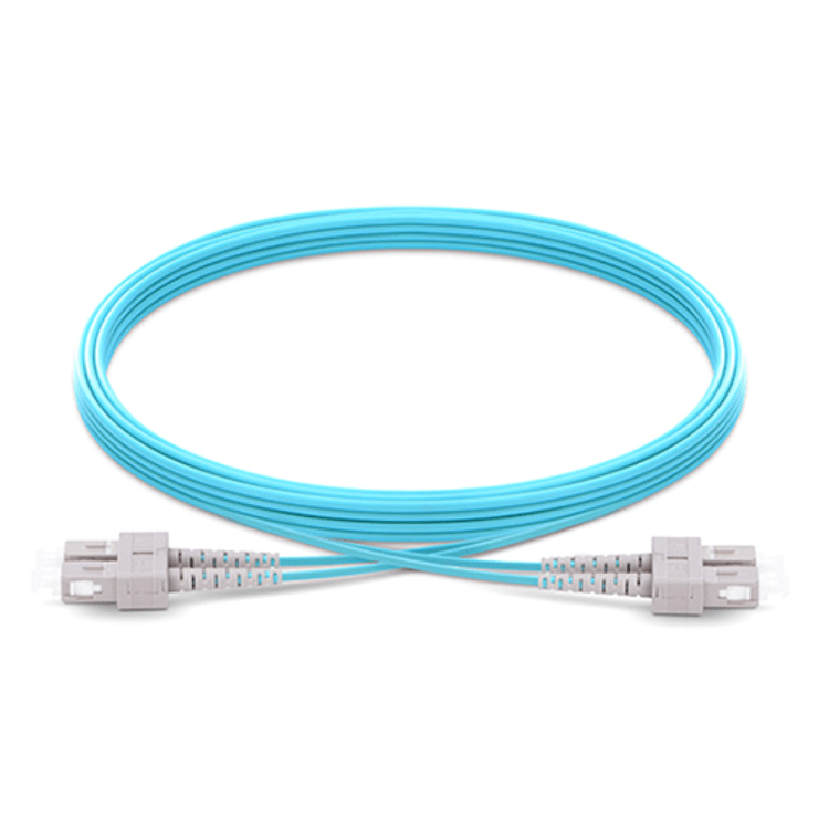 PATCH CORD FIBRA OPTICA MM OM3 PULITURA UPC SC DUPLEX CHAQUETA 3.