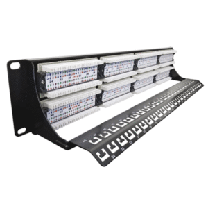 PATCH PANEL CAT 6 DE 48 PUERTOS 90/180° CON SOPORTE POSTERIOR INC