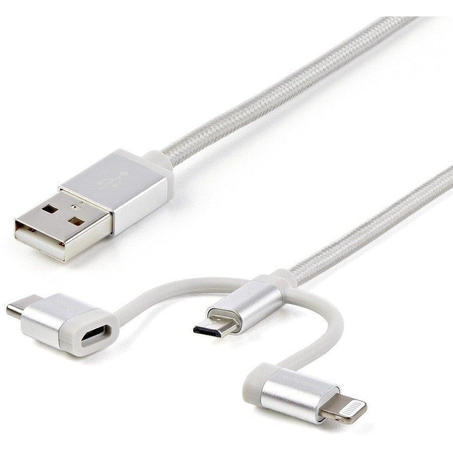CABLE 1M USB A USBC MICRO LIGHTNING MODELO: LTCUB1MGR