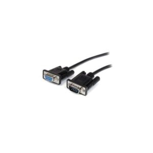 Cable 2m Extensión Directo Straight Through Serie Serial RS232 Video EGA DB9 Macho a Hembra MODELO: MXT1002MBK