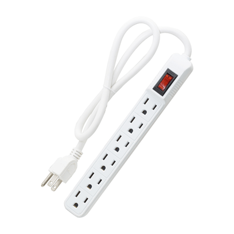 SUPRESOR DE PICOS BLANCO DE 6 SALIDAS REF.MULTINET 6TB POTENCIA 1