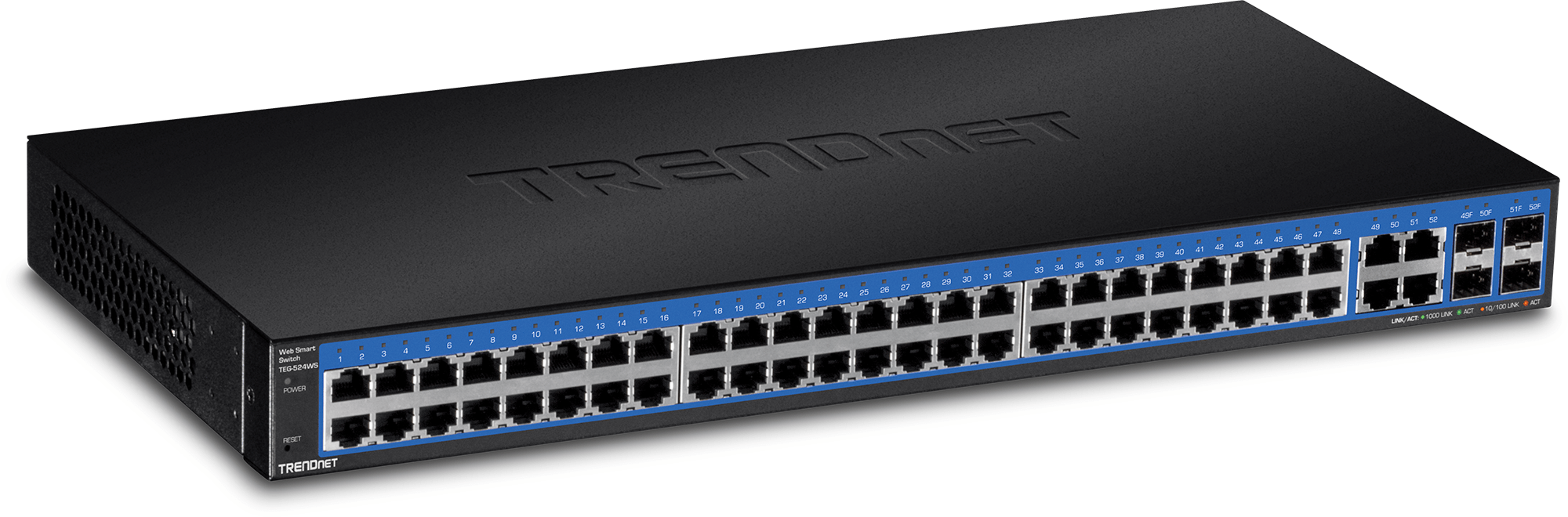 48 X GIGABIT PORTSWEB SMART AND 4 X SHARED GIGABIT PORTS (RJ-45