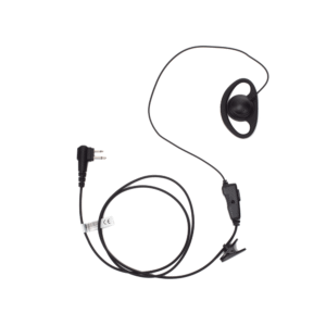 MICRÓFONO DE SOLAPA CON GANCHO AURICULAR EN FORMA DE D PARA RADIO