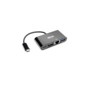 ADAPTADOR MULTIPUERTO USB C, 4K HDMI, PUERTO USB A, GBE, CARGA PD