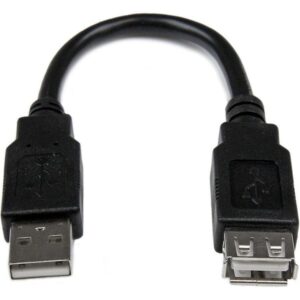 Cable de 0,15m de Extensión Alargador Macho a hembra USB A MODELO: USBEXTAA6IN