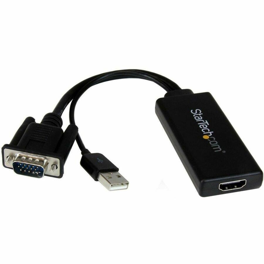 STARTECH.COM ADAPTADOR CONVERSOR VGA A HDMI CON AUDIO USB Y ALIME