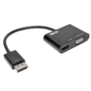 Displayport To Vga Hdmi All-In-One Converter Adapter, Dp Ver 1.2,