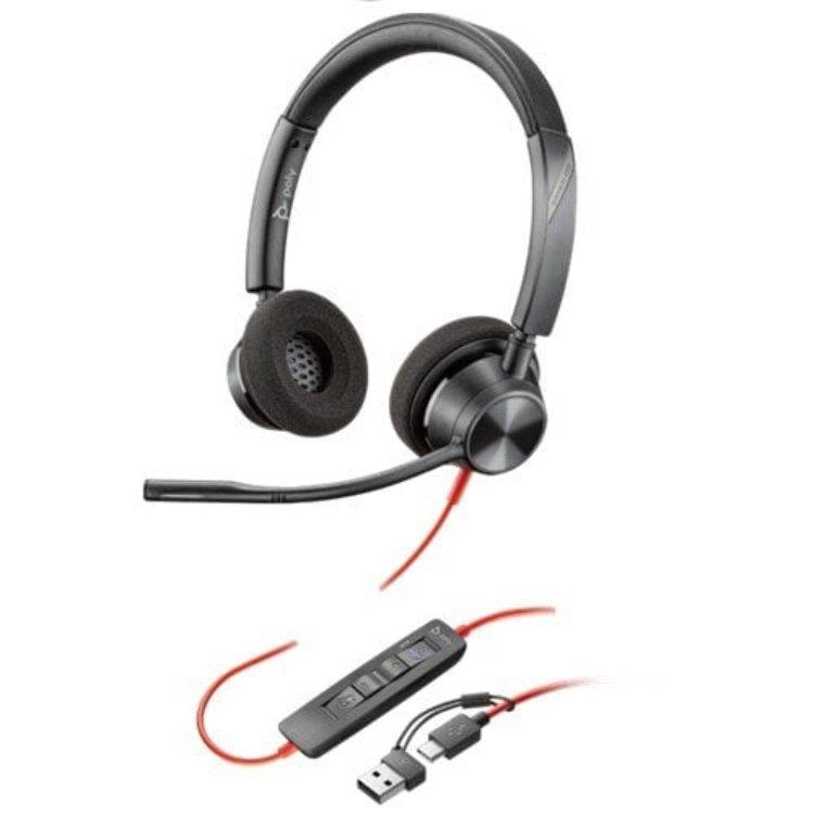 POLY BLACKWIRE 3320 STEREO MICROSOFT TEAMS CERTIFIED USB-C HEADSE