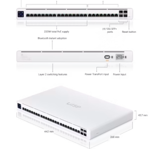 Switch Ubiquiti UISP-S-Pro Administrable 24 Port Gigabit 4 SFP+ 10G
