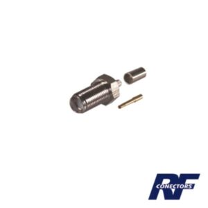 CONECTOR SMA HEMBRA DE ANILLO PLEGABLE PARA CABLE RG-58/U NIQUEL/