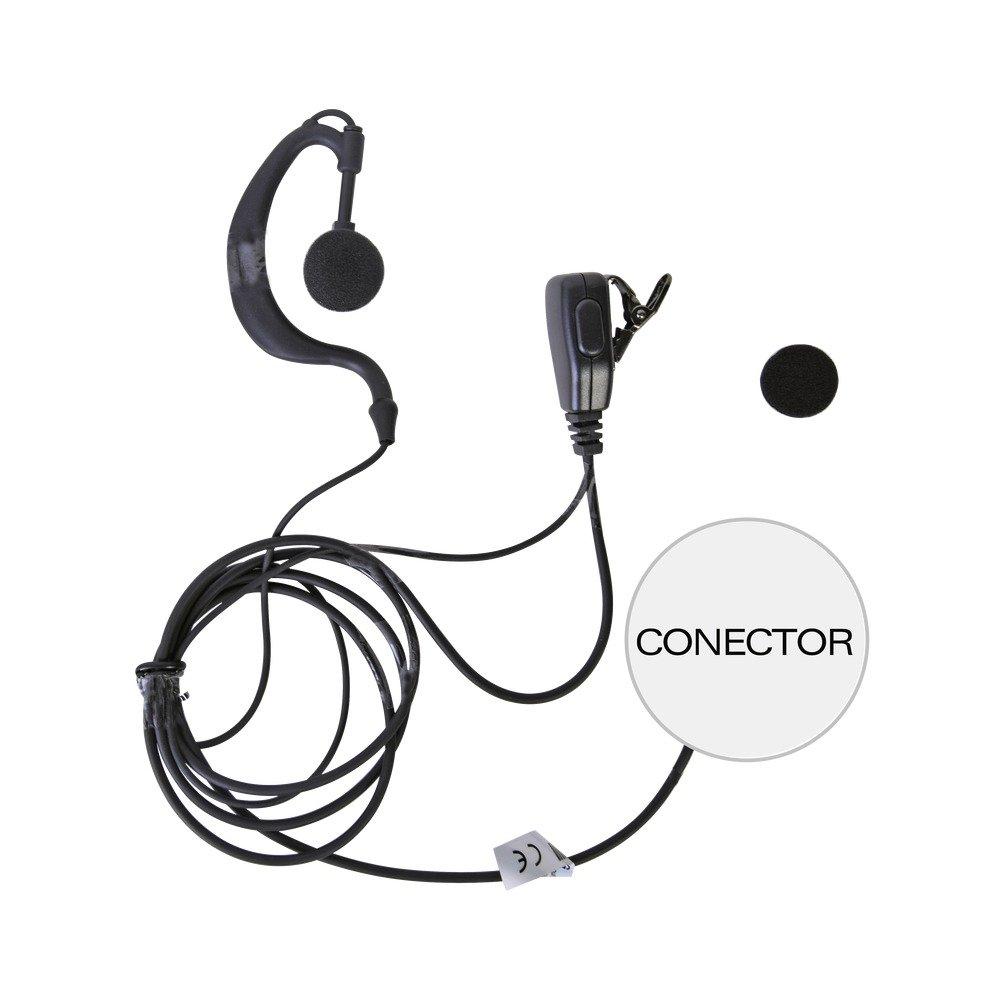 MICROFONO - AUDIFONO DE SOLAPA AJUSTABLE AL OIDO PARA ICOM IC-F11