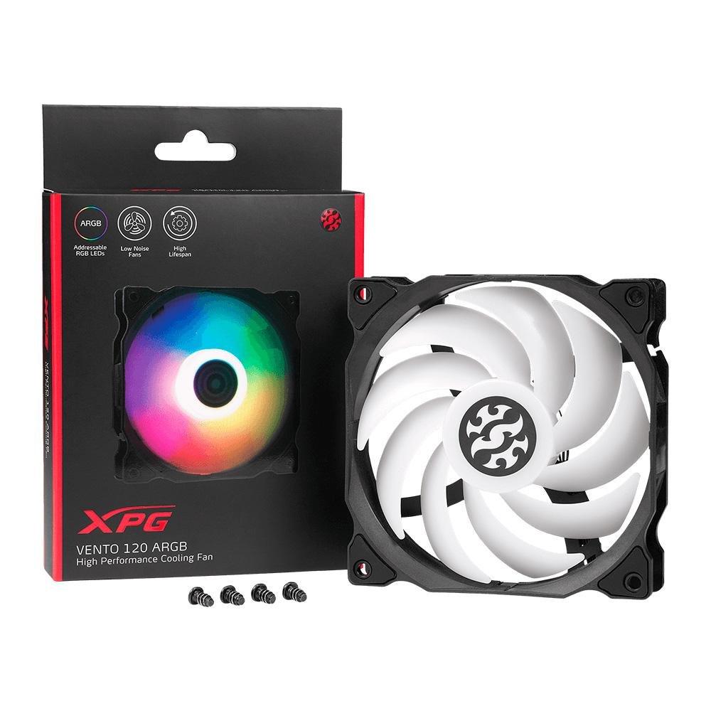 VENTILADORES XPG VENTO ARGB 120 MM ARGB NEGRO REVERSIBLE MODELO: