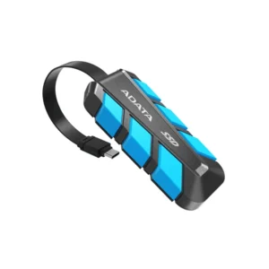 ADATA SC740 SSD Externo Portátil 1TB USB 3.2 Gen 2 con Cable USB-C Incorporado, Resistente a Caídas