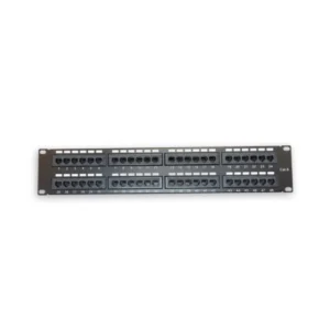 Patch pannel de red con 48 puertos CAT 6 Gigabit para rack de 19 pulgadas 2U