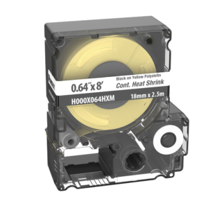 Cartucho de Etiqueta Termorretráctil Panduit H000X064HXM | 18mm (0.71") x 2.5 m | Amarillo